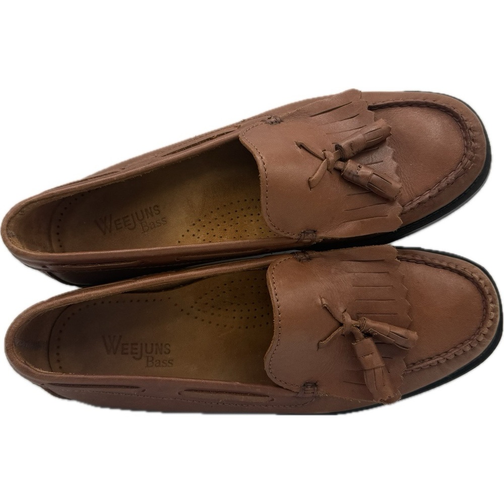 BASS WEEJUNS Marietta II Womens 6.5 M Brown Kiltie Tassel Leather Loafer Preppy - Picture 3 of 10